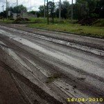 El estado de calle Rafaela, en el día de ayer miércoles. El estado de calle Rafaela, en el día de ayer miércoles.