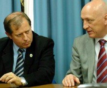 Bonfatti, en su paso como ministro, durante la gestión de Trinchieri (Archivo).