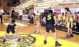 Los chicos aurinegros en plena acción (Foto: prensa Libertad)