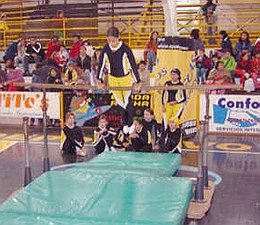 Un momento del encuentro de gimnasia desarrollado en Libertad. (Foto: Prensa Libertad)
