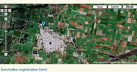 Sunchales, desde el espacio pero un poco más cerca.