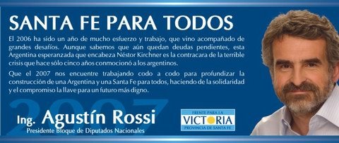 Agustín Rossi, diputado y candidato a gobernador.