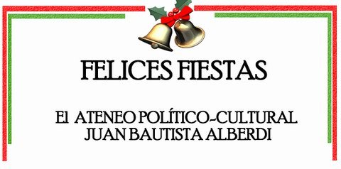 La tarjeta del concejal Parodi y su Ateneo.