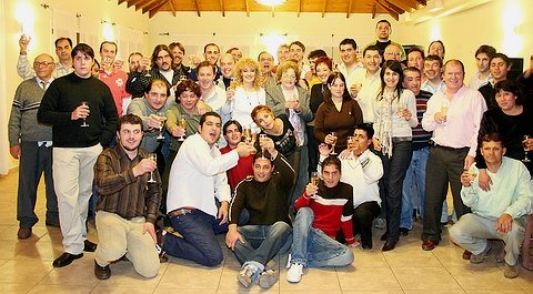 Los periodistas sunchalenses en pleno.