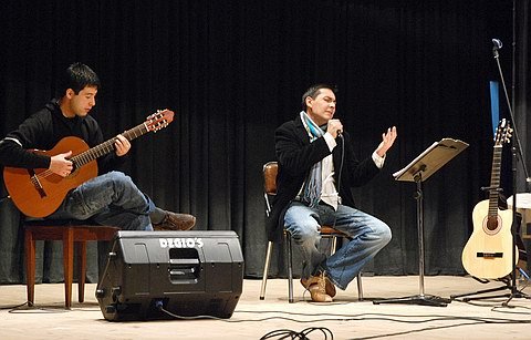 Mecozzi en pleno concierto (Marcelo Rico).