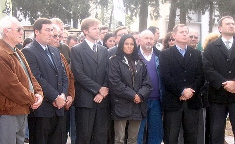 Las autoridades presentes en la inauguración (Elvio Saravia).