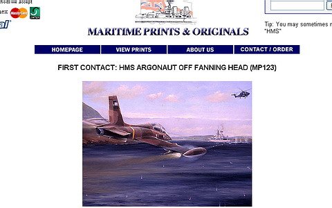 Impresión de la portada del sitio donde se ofrece la lámina.