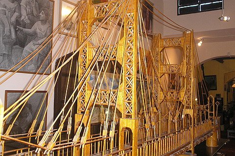 Detalle del puente construido.