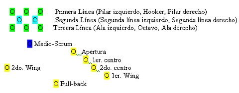 Distribución de los jugadores y denominaciones. Distribución de los jugadores y denominaciones.