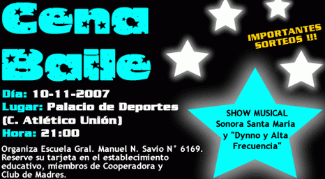 El afiche de la convocatoria de la esucela Savio.