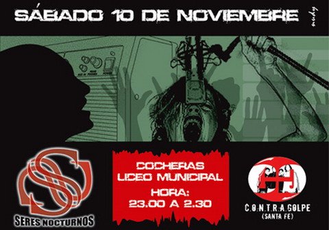 Uno de los afiches de la convocatoria para esta noche.