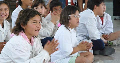 Los rostros de los alumnos son claros reflejos del disfrute (Marcelo Rico).