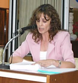 Laura Peterlín, en su primera noche como concejal.