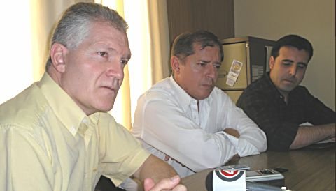 Madoeri, Trinchieri y Poletti, en el momento de dar los detalles de la convocatoria.