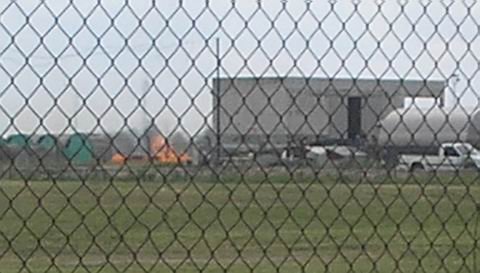 Ya controlado, el incendio alrededor de la hora 14.15.