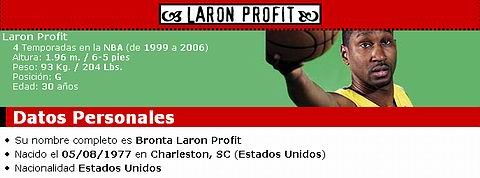 Laron Profit, presentado oficialmente (Internet).