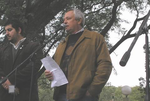 Sola, durante el discurso de ayer.