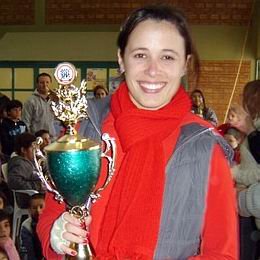 Marcela, que supo disputar Mundiales, vuelve a tener roce internacional, ahora en Brasil.