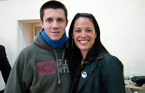 Marcela Colautti y Diego Flores, en la disputa del campeonato.