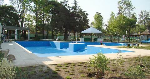 La pileta caribeña, lista para ser disfrutada.