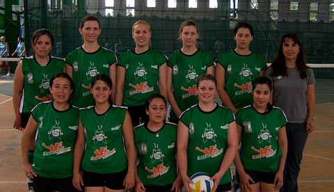 El plantel albiverde que participó del evento.