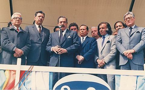 El ex presidente, en el palco oficial del histórico evento (Foto: Prensa SanCor).