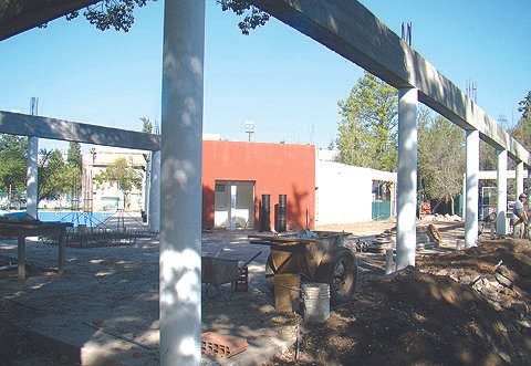 Parte de las nuevas obras que están avanzando en el club.