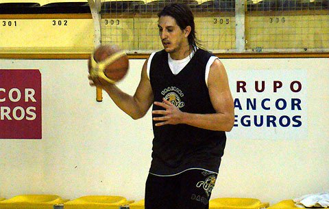 El Gringo, en el entrenamiento del pasado martes.