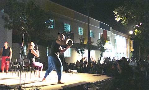 Un momento de la presentación del Taller de Teatro.