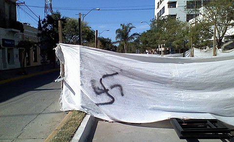 La nueva inscripción, en avenida Independencia. La nueva inscripción, en avenida Independencia.