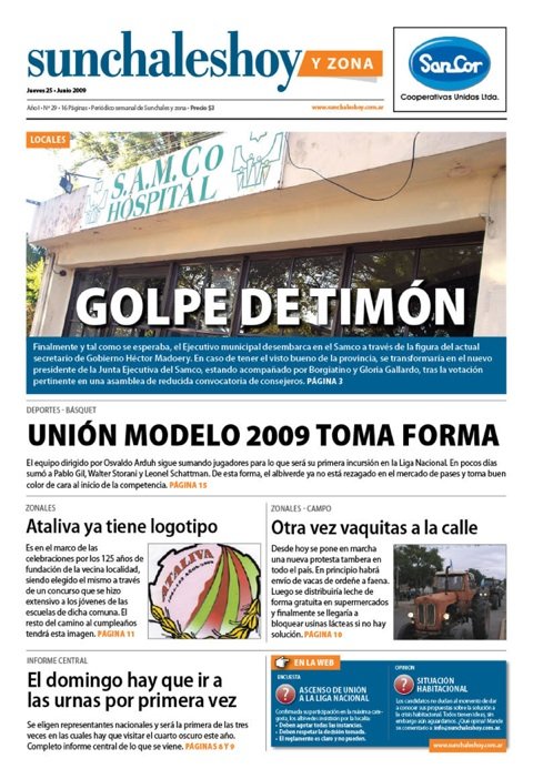 Edición número 29 de sunchaleshoy y zona. Edición número 29 de sunchaleshoy y zona.