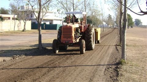 Las obras del parque lineal, en plena ejecución (Foto: Prensa municipalidad).