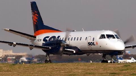 Uno de los aviones de la empresa Sol (Internet).