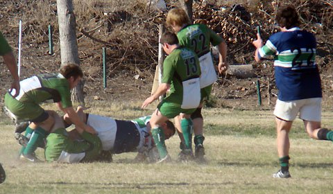 Uno de los tries convertidos, que le permitió el punto bonus a los Guaycus.
