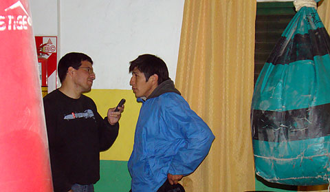 Gorosito, durante la entrevista con sunchaleshoy.
