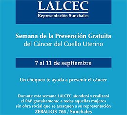 El afiche de la campaña de Lalcec.