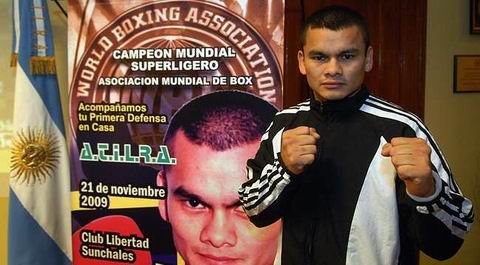 Maidana, en la presentación de la pelea (Foto: Telam).