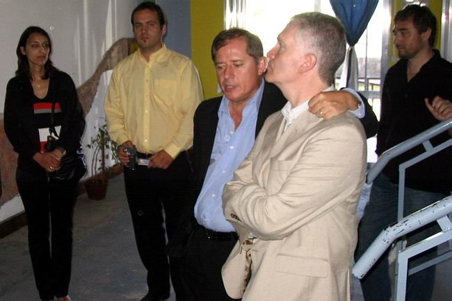 Trinchieri y su mano derecha, en la primera recorrida como funcionario.