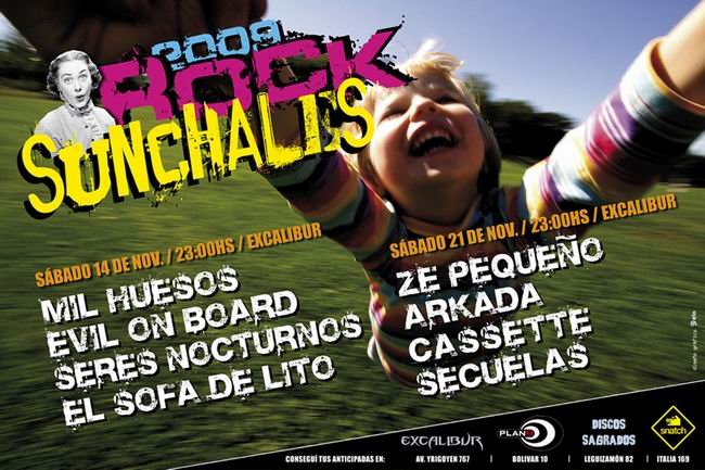 Afiche de la convocatoria al tercer Sunchales Rock.