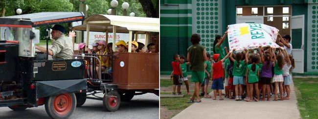 Los pequeños, en las acciones vividas.