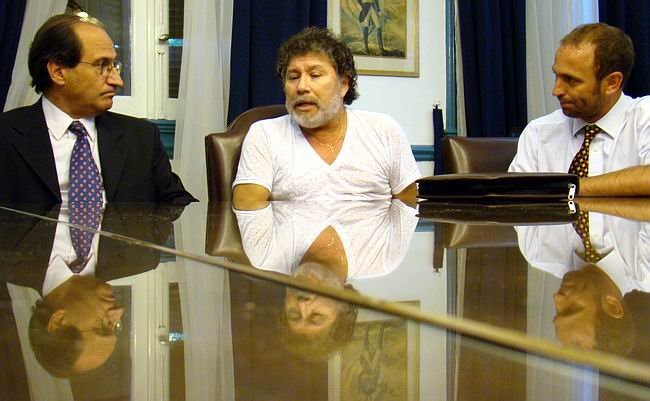 Basso, a la izquierda, junto a Ponce y Videla.