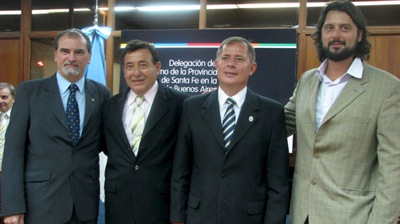 Juan José Bertero, Oscar Poletti, Oscar Trinchieri y Gustavo Reggiani (Foto: Prensa Municipalidad).