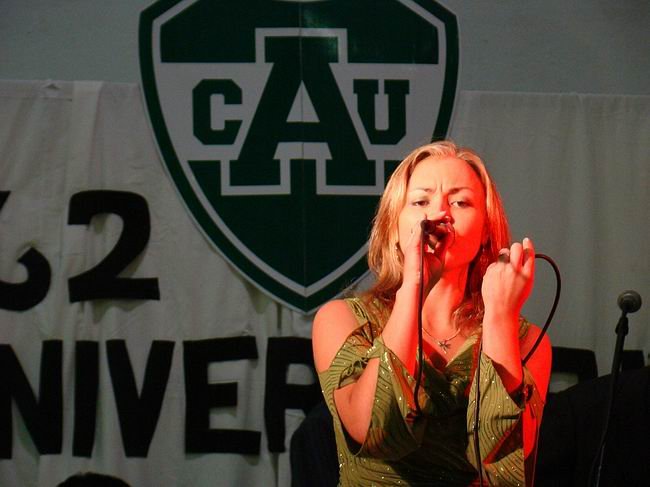 La profe de patín, en plena interpretación.