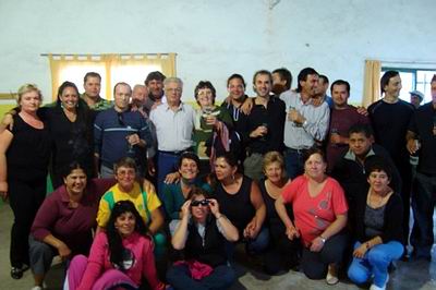 El grupo de colaboradores de la Lista ganadora (Foto: Gentileza Sandra Larrea).