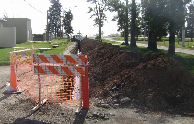 Trabajos de cloacas en barrio Sancor (Prensa Municipalidad).