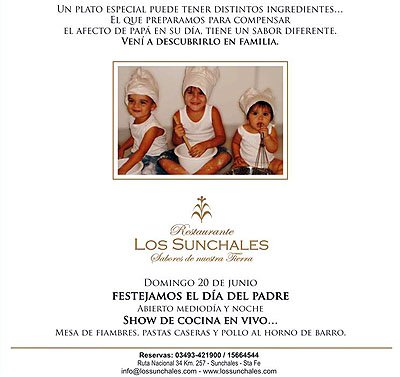 La propuesta de Los Sunchales para este fin de semana.