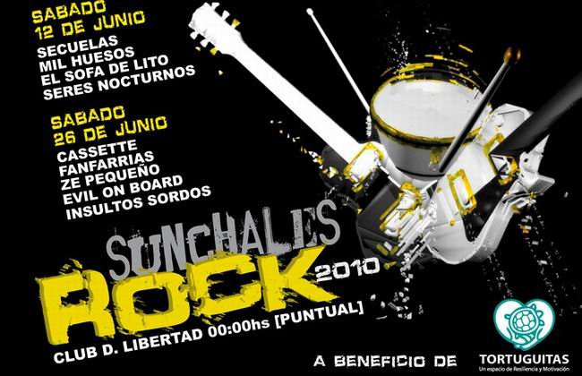 El afiche de la convocatoria al Sunchales Rock.