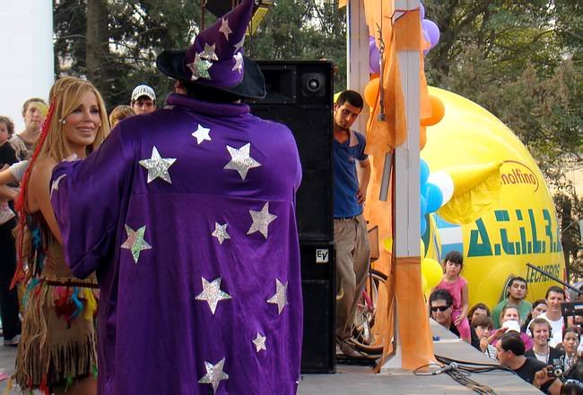 Panam y la Tota, en el show.