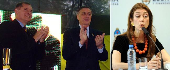 Binner en su visita de Mayo pasado y Débora Giorgi.