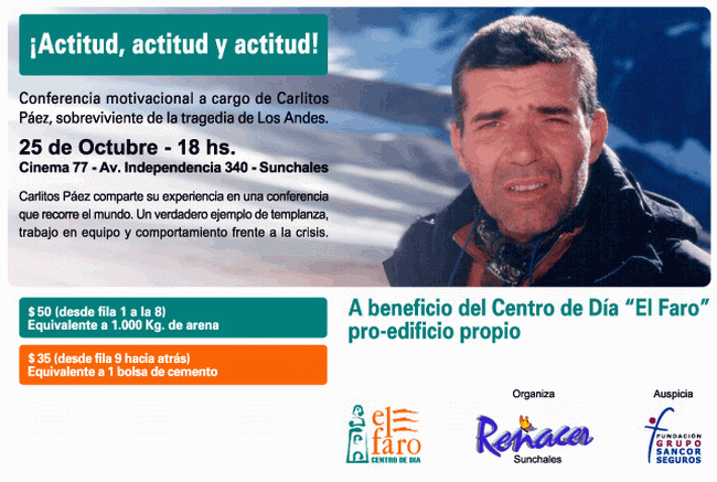 La invitación a la conferencia de Páez.